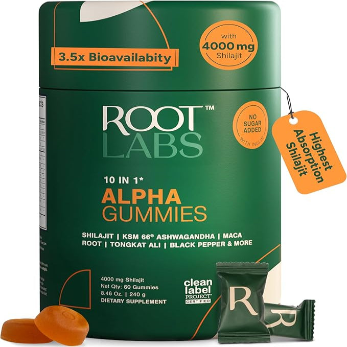 10-in-1 Shilajit Gummies (4000mg)|Tongkat Ali, Maca, 75% Fulvic Acid | Sugar-Free & Vegetarian2.